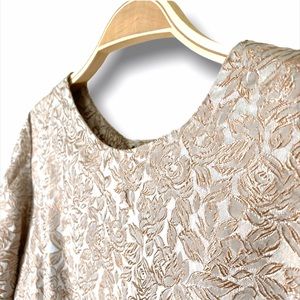 Vintage two piece.  Cream and gold.  Handmade.